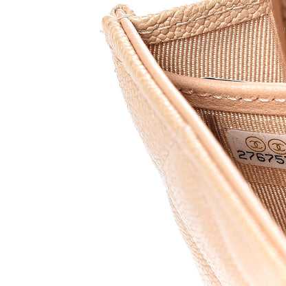 Chanel Iridescent Caviar Quilted Long Flap Wallet Beige 8 of 11