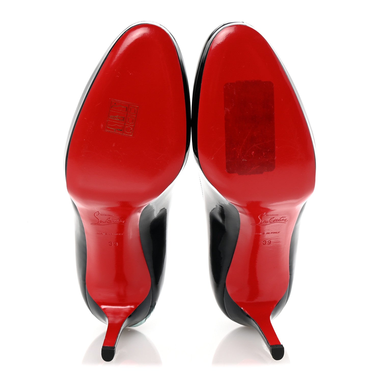 Christian Louboutin Metallic Patent New Simple 85 Pumps 39 Blue Khol 6 of 9