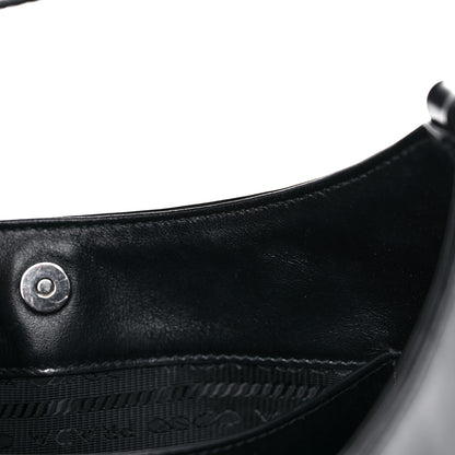 Prada Spazzolato Cleo Shoulder Bag Black 12 of 12