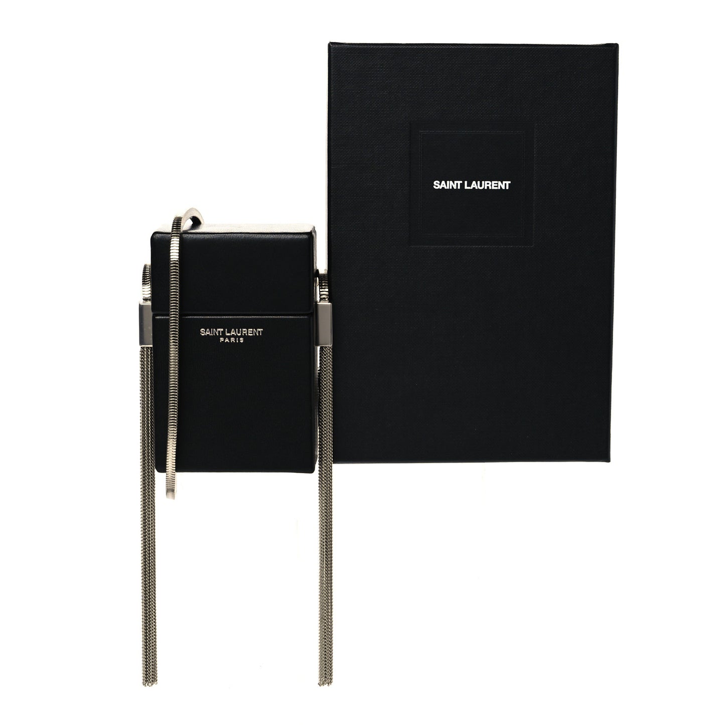 Lambskin Smoking Box Crossbody Black