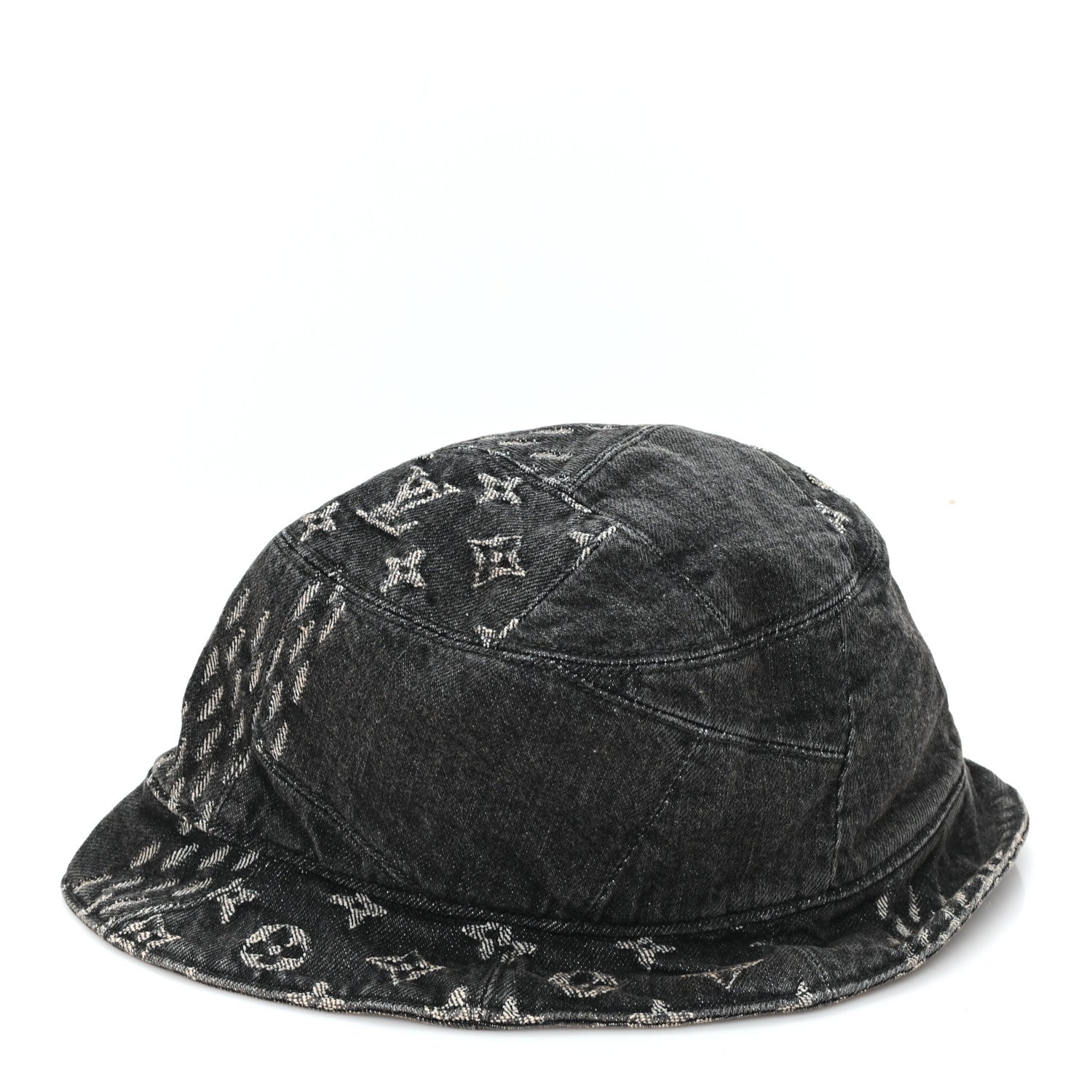 Louis Vuitton x NIGO Monogram Giant Denim Giant Damier Wave Sun Hat 60 Gray 6 of 8