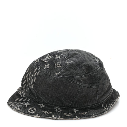 Louis Vuitton x NIGO Monogram Giant Denim Giant Damier Wave Sun Hat 60 Gray 6 of 8