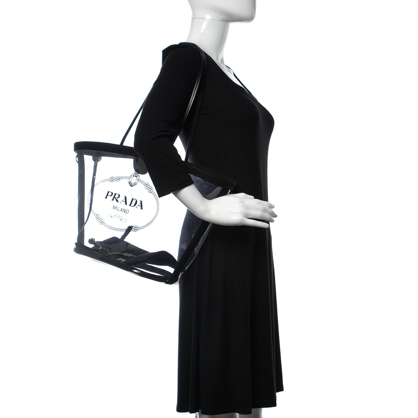 Plexiglass Canapa Shopper Tote Black