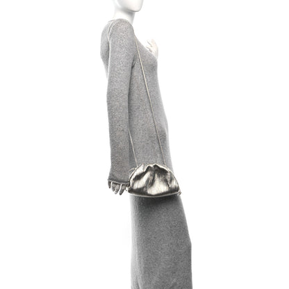 Bottega Veneta Metallic Bark Calfskin The Mini Pouch Silver 2 of 11