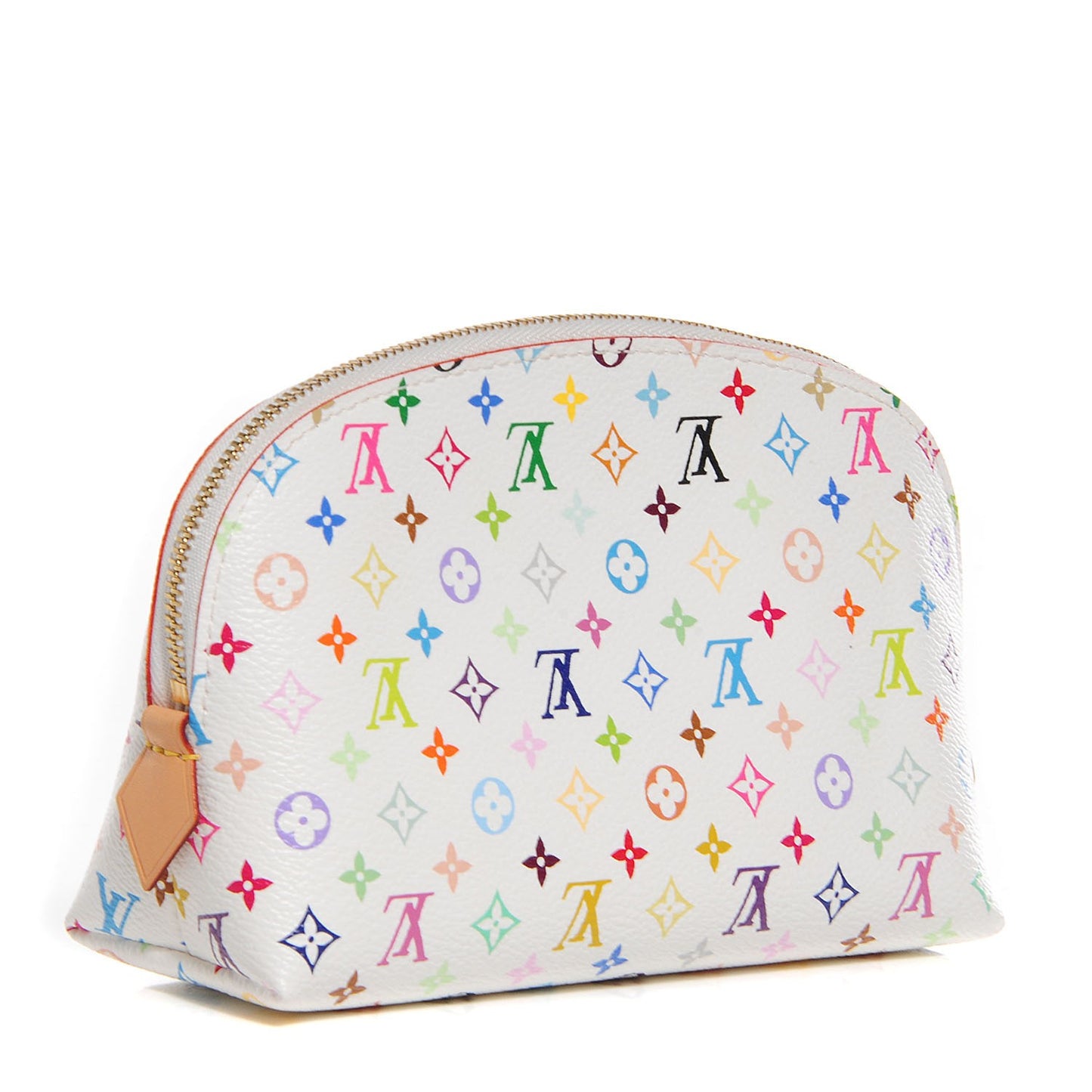 Monogram Multicolor Cosmetic Pouch White Litchi