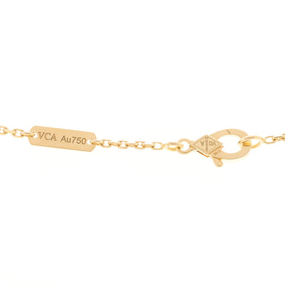 Van Cleef & Arpels 18K Yellow Gold Mother of Pearl Vintage Alhambra Pendant Necklace 4 of 5