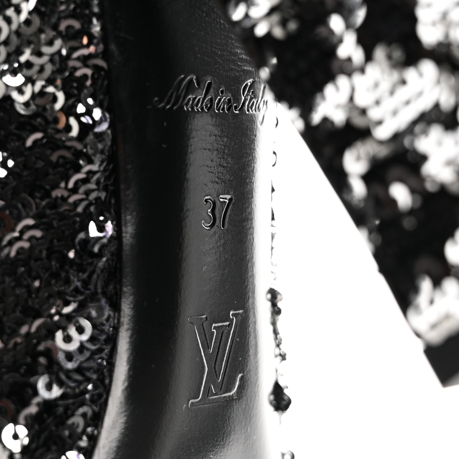 Louis Vuitton Sequin Donna High Boots 37 Black 6 of 8