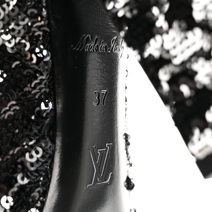 Louis Vuitton Sequin Donna High Boots 37 Black 6 of 8