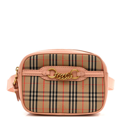 Burberry Smooth Calfskin 1983 Knight Check Link Bum Bag Pale Orchid 1 of 11