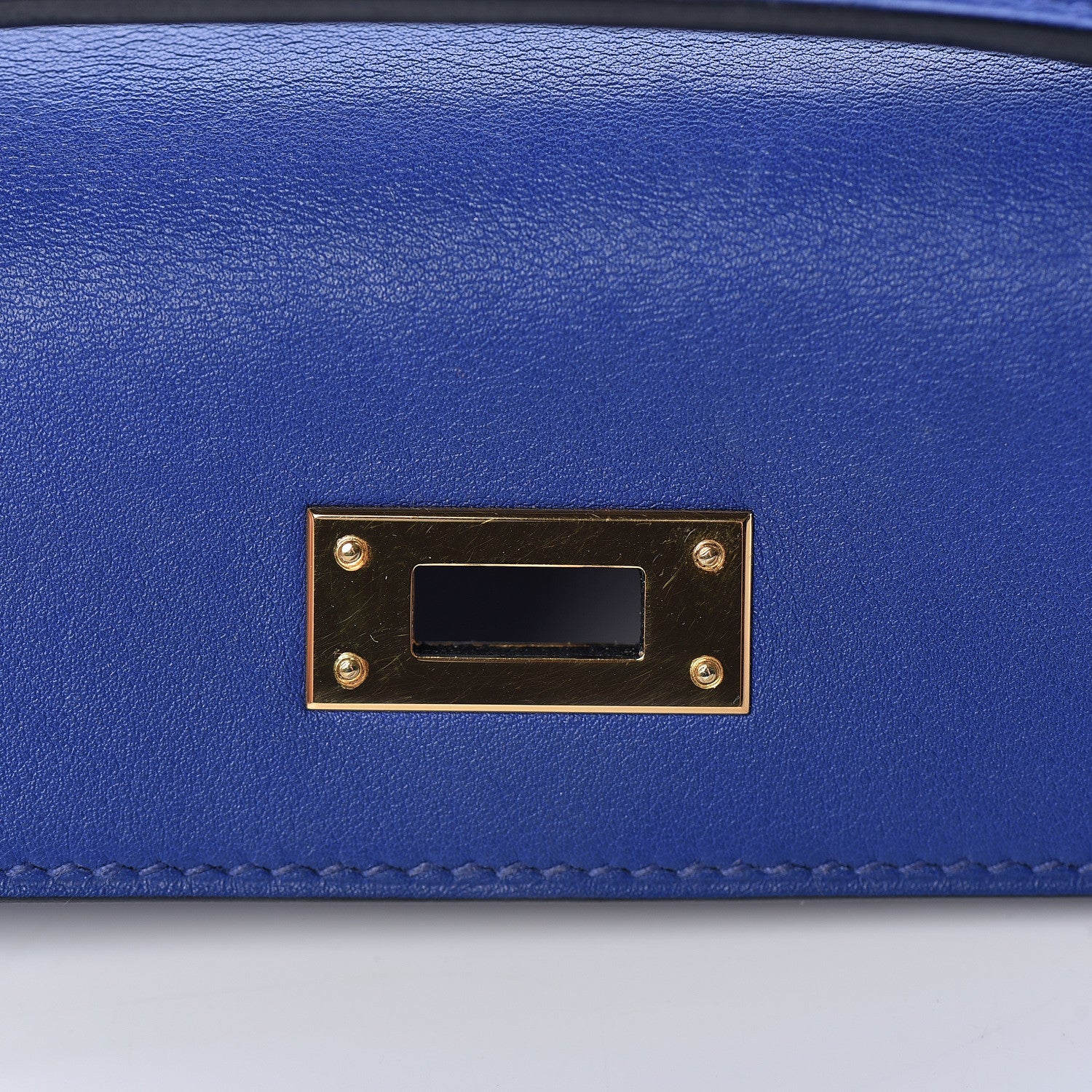 Hermes Swift Kelly Cut Clutch Pochette Bleu Electrique 21 of 26