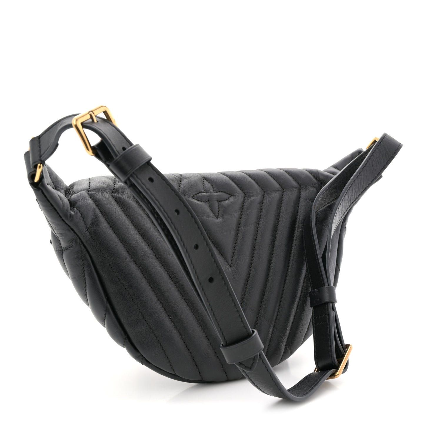 Calfskin Quilted New Wave Bumbag Black