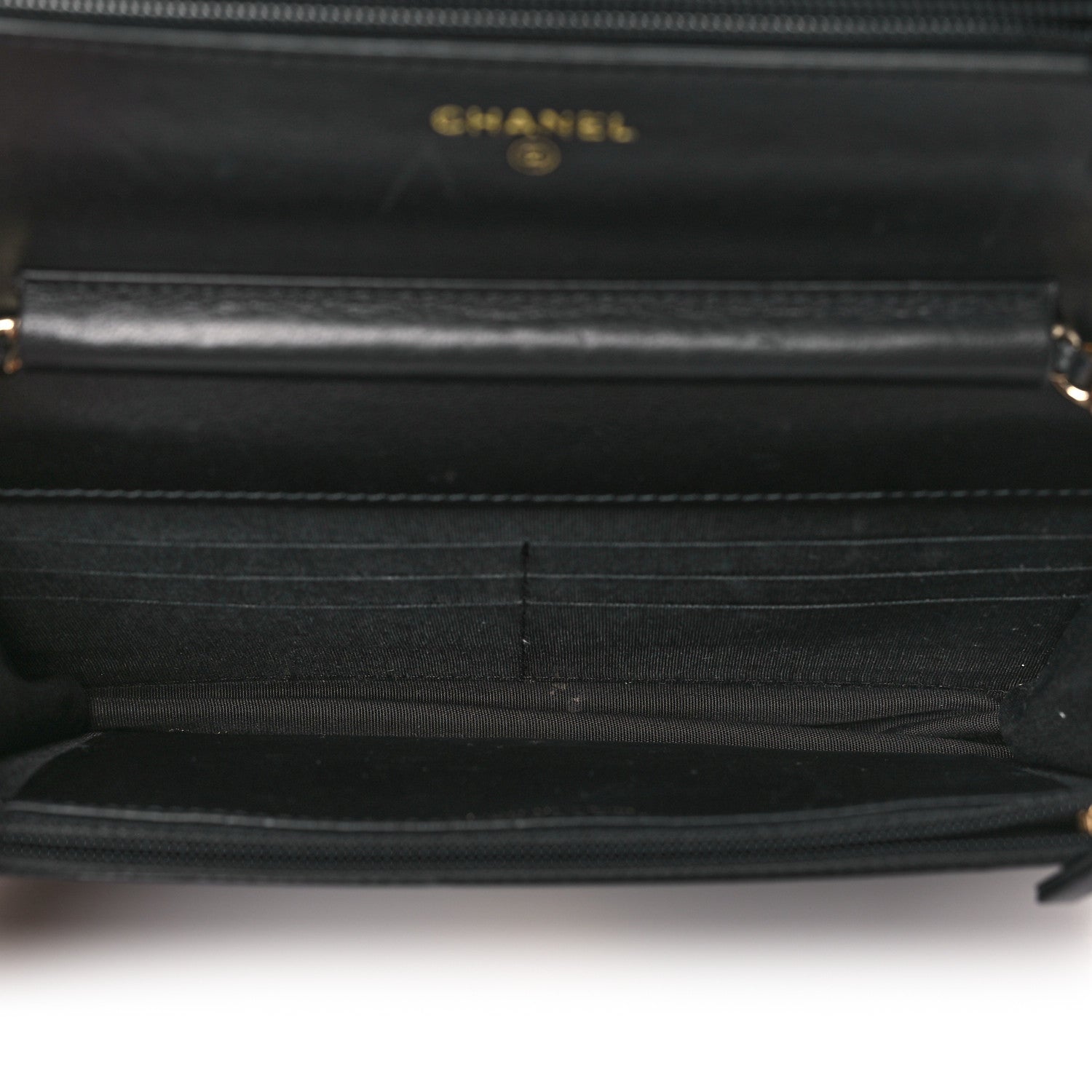 Chanel Lambskin Quilted Chain Around Wallet On Chain WOC Black 5 of 11