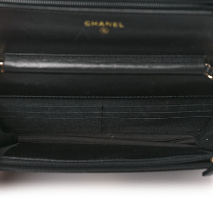 Chanel Lambskin Quilted Chain Around Wallet On Chain WOC Black 5 of 11