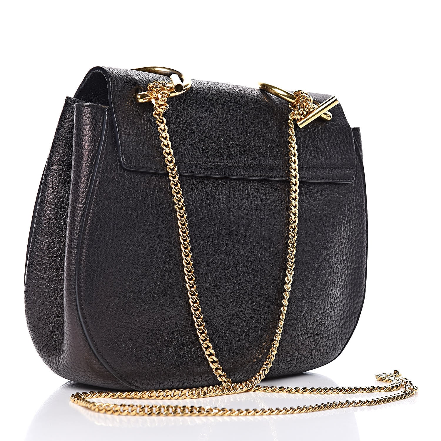 Chloe Grained Lambskin Drew Shoulder Bag Black 3 of 16