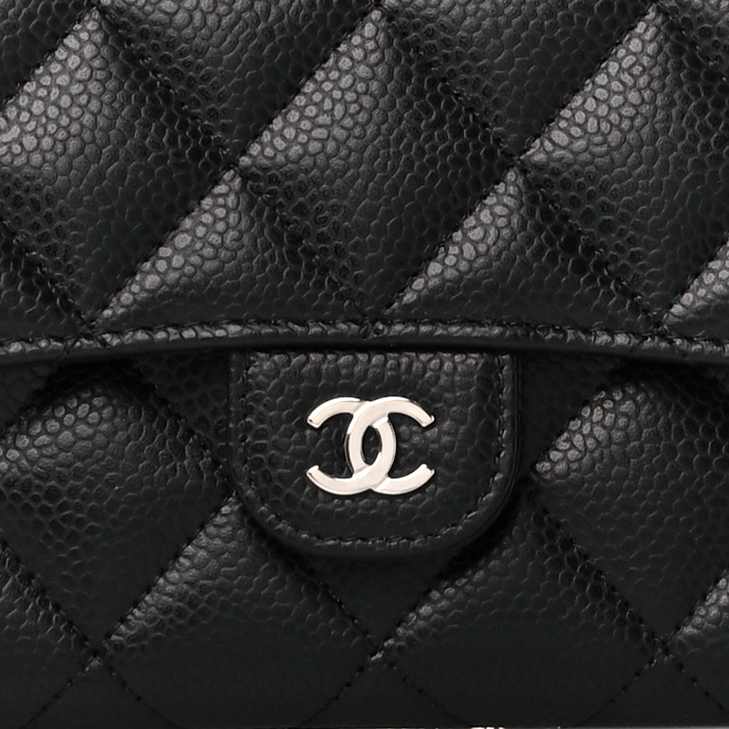Chanel Caviar Quilted Large Gusset Flap Wallet Black 9 of 11