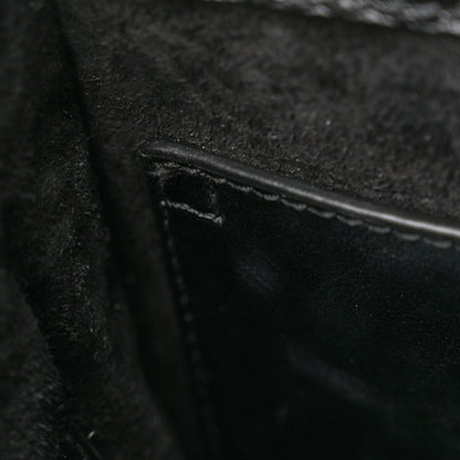 Saint Laurent Calfskin Embossed Crocodile North South Kaia Satchel Black 14 of 15