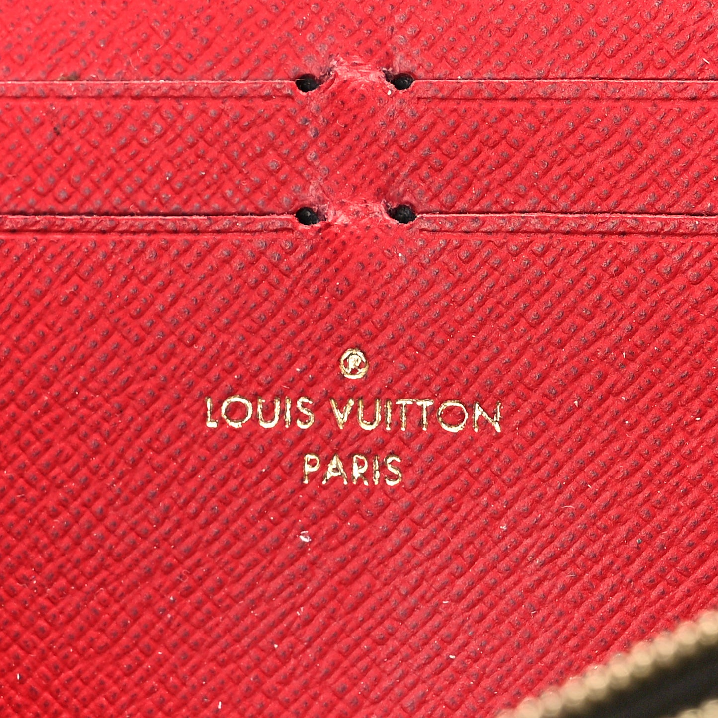 Damier Ebene Clemence Wallet Cherry