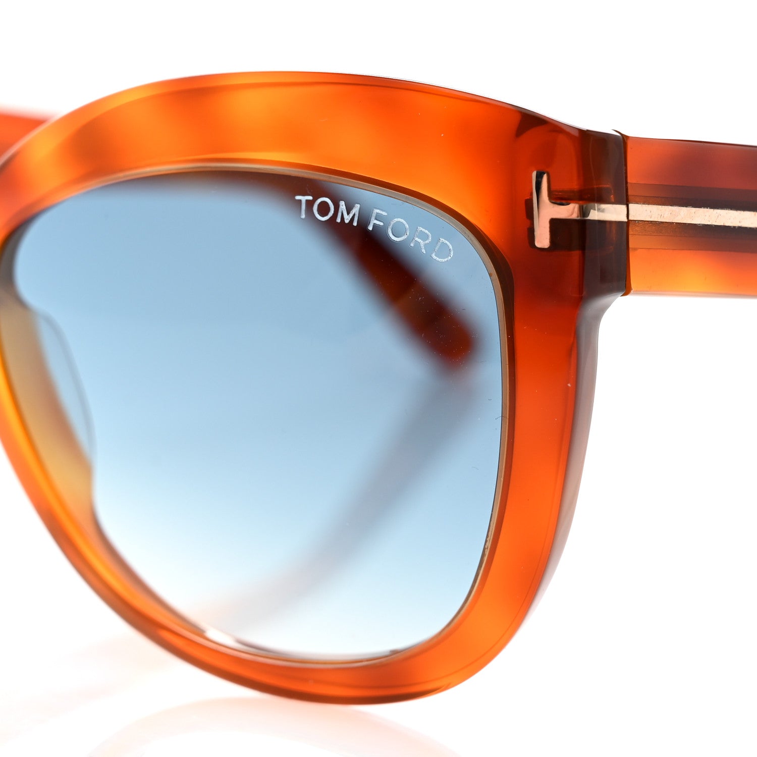 Tom Ford Acetate Alistair Cat Eye Sunglasses TF524 Honey 7 of 8