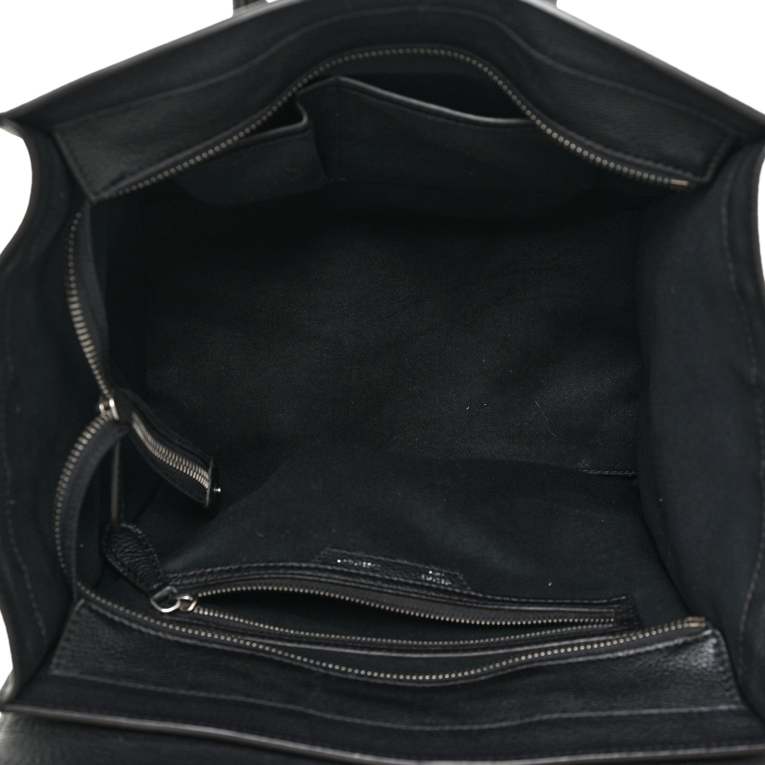 Celine Drummed Calfskin Mini Luggage Black 5 of 13