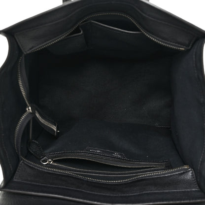 Celine Drummed Calfskin Mini Luggage Black 5 of 13
