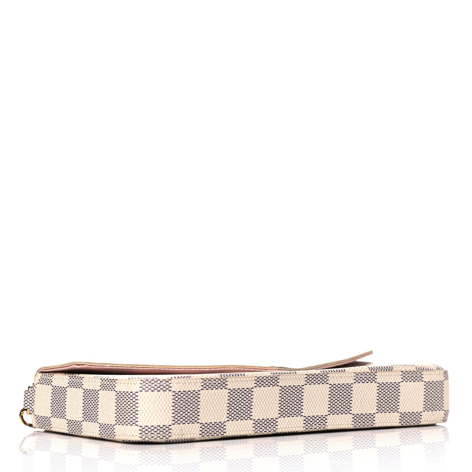 Louis Vuitton Damier Azur Pochette Felicie Chain Wallet Rose Ballerine 6 of 12