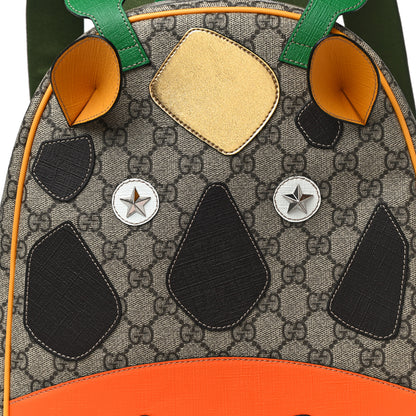 Gucci GG Supreme Monogram Kids Giraffe Backpack Ebony Multicolor 7 of 9