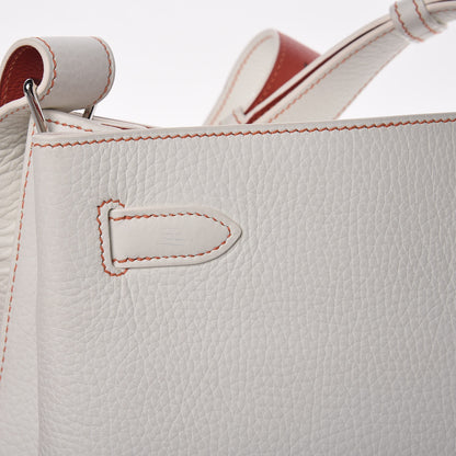 Hermes Taurillon Clemence So Kelly 22 White Sanguine 10 of 10