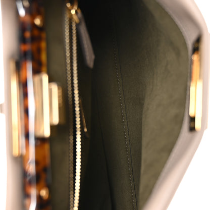 Fendi Vitello Seta Plexiglass Tortoise Medium Peekaboo Iconic Satchel Tortora 5 of 11