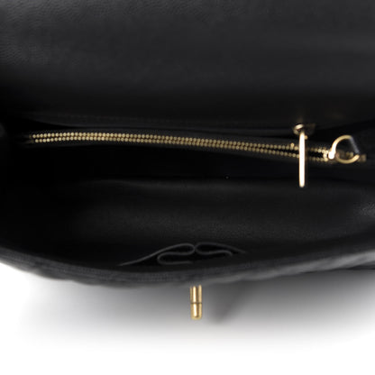 Chanel Caviar Lizard Embossed Quilted Small Coco Handle Flap Black 5 of 11