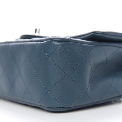 Chanel Lambskin Quilted Mini Rectangular Flap Dark Blue 9 of 11