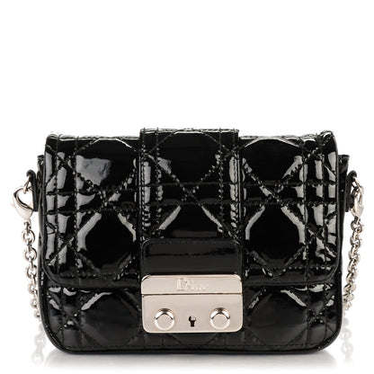Christian Dior Patent Cannage Mini New Lock Pouch Black 1 of 7