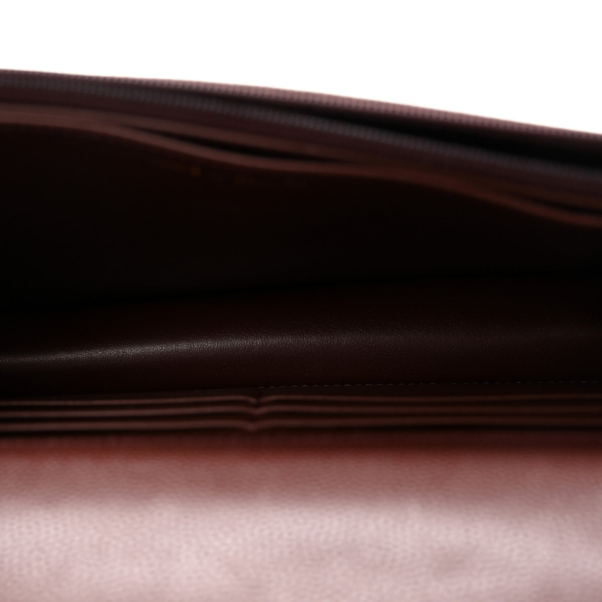 Chanel Shiny Caviar Quilted Turnlock Top Handle Wallet On Chain WOC Dark Brown 5 of 11