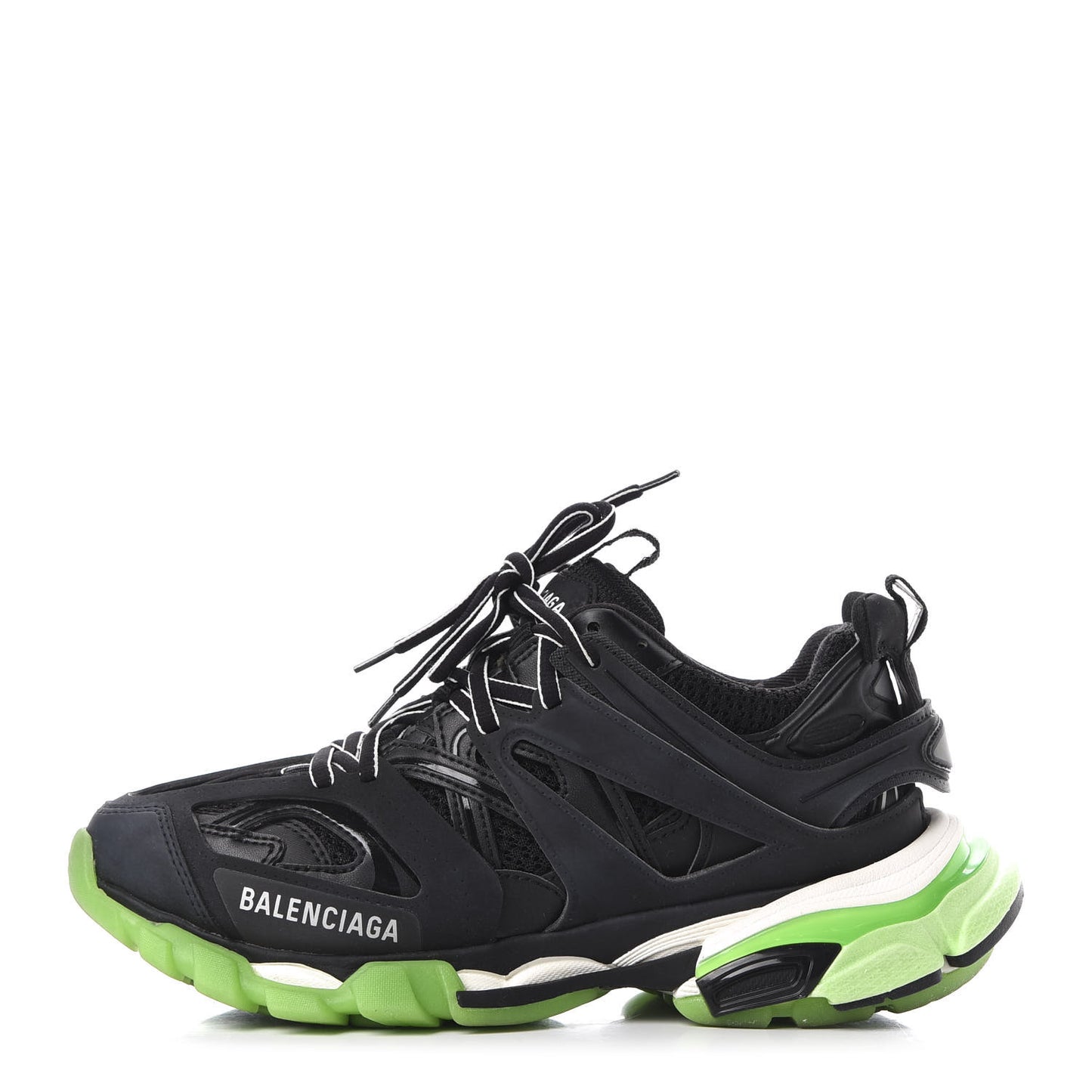 Mesh Nubuck Effect Fabric Glow in the Dark Womens Track Sneakers 38 Black Glow