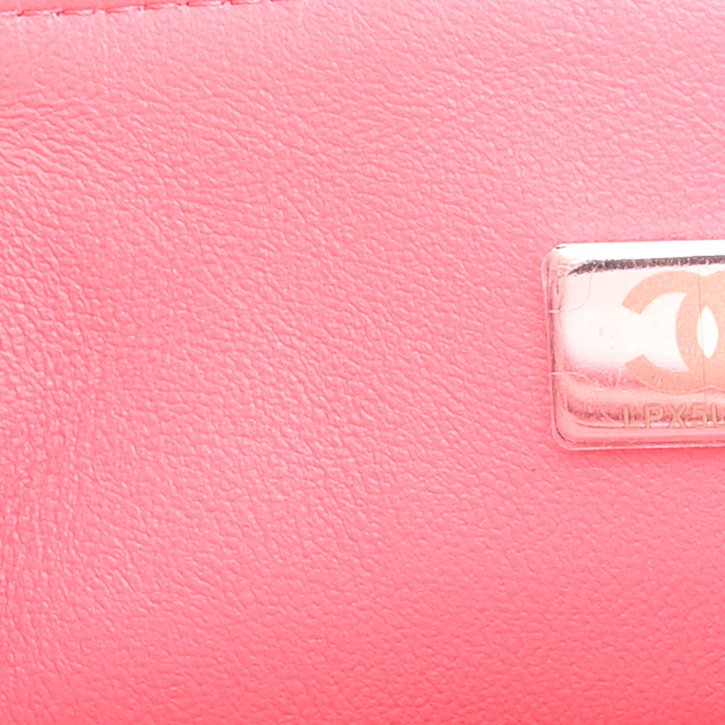 Lambskin Quilted Mini Rectangular Flap Pink