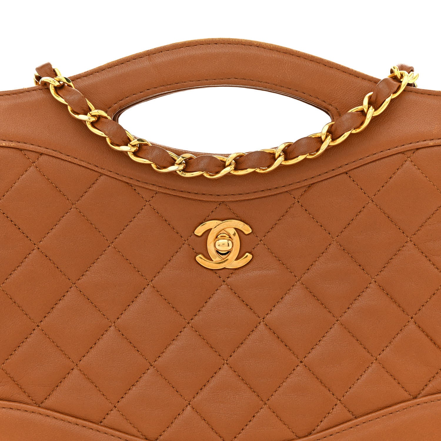 Chanel Lambskin Quilted Mini 31 Shopping Bag Brown 8 of 21