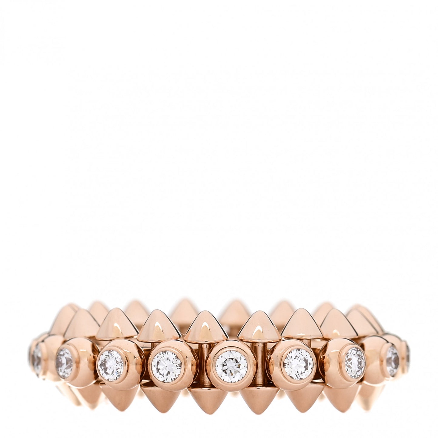 18K Pink Gold Diamond Clash De Cartier Ring 49 5