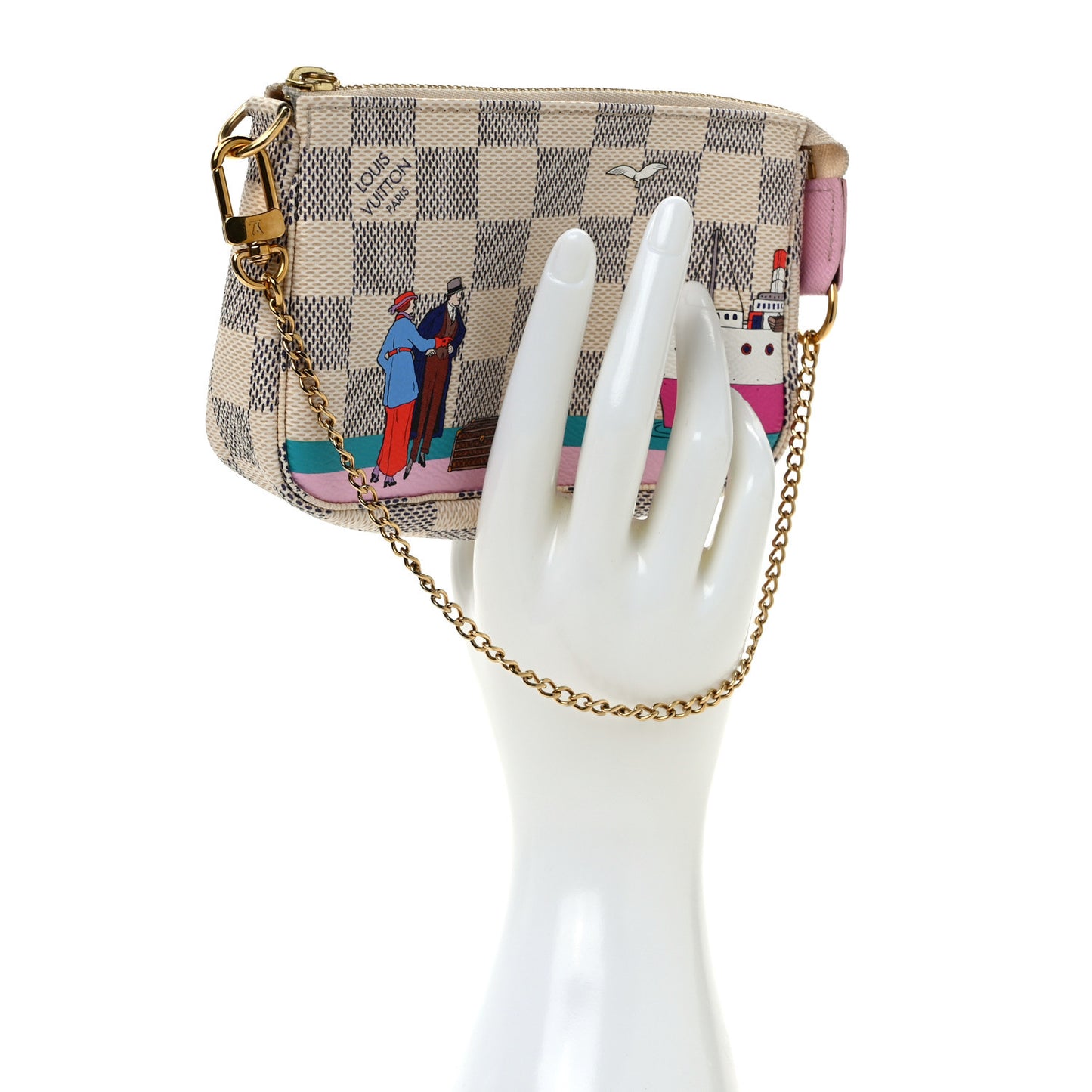 Damier Azur 2016 Christmas Animation Mini Pochette Accessories