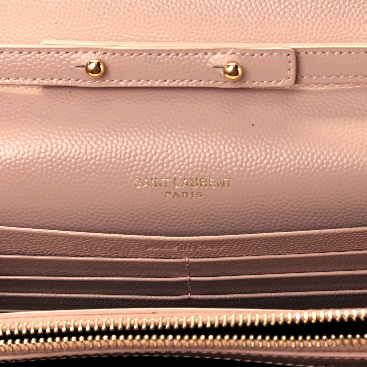 Grain De Poudre Matelasse Chevron Monogram Chain Wallet Pale Pink