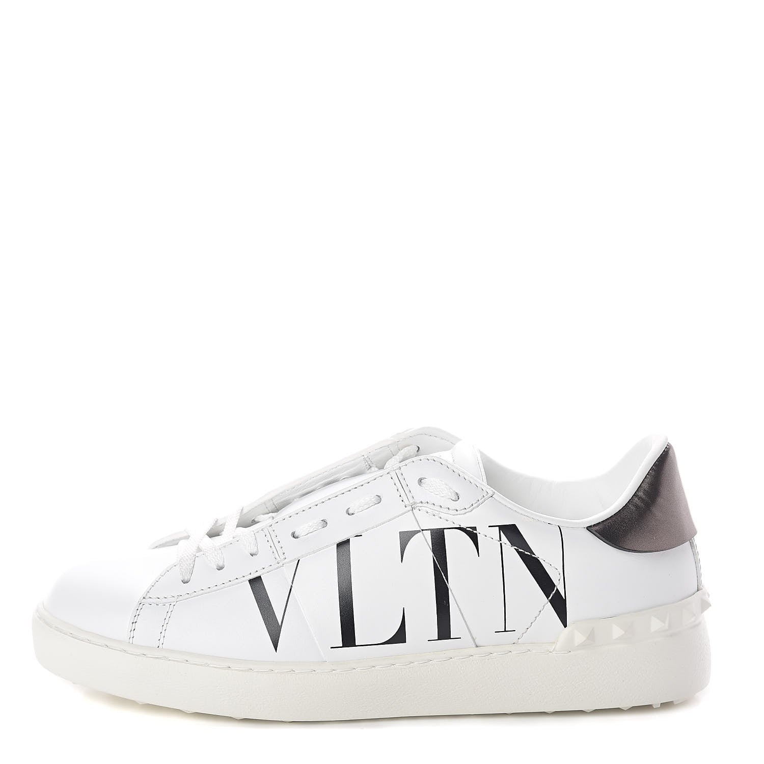Valentino Garavani Calfskin VLTN Rockstud Open Sneakers 39.5 White 1 of 6
