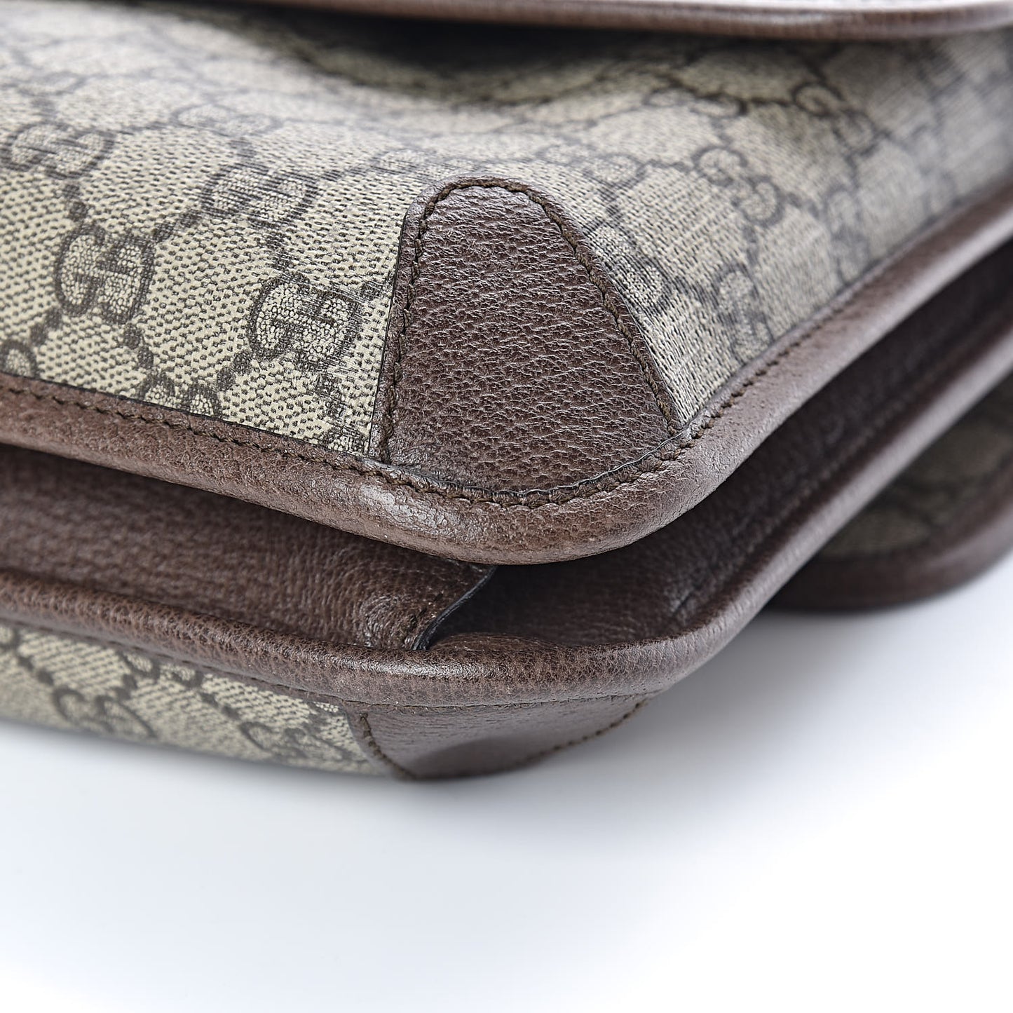 GG Supreme Monogram Web Neo Vintage Double Flap Messenger Bag Beige New Acero