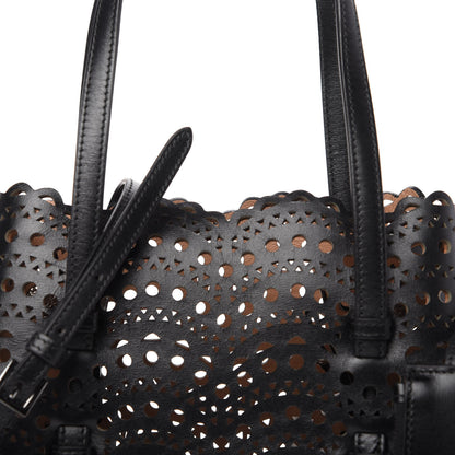 Alaia Lux Calfskin Vienne Wave Mina 25 Bag Black 9 of 9