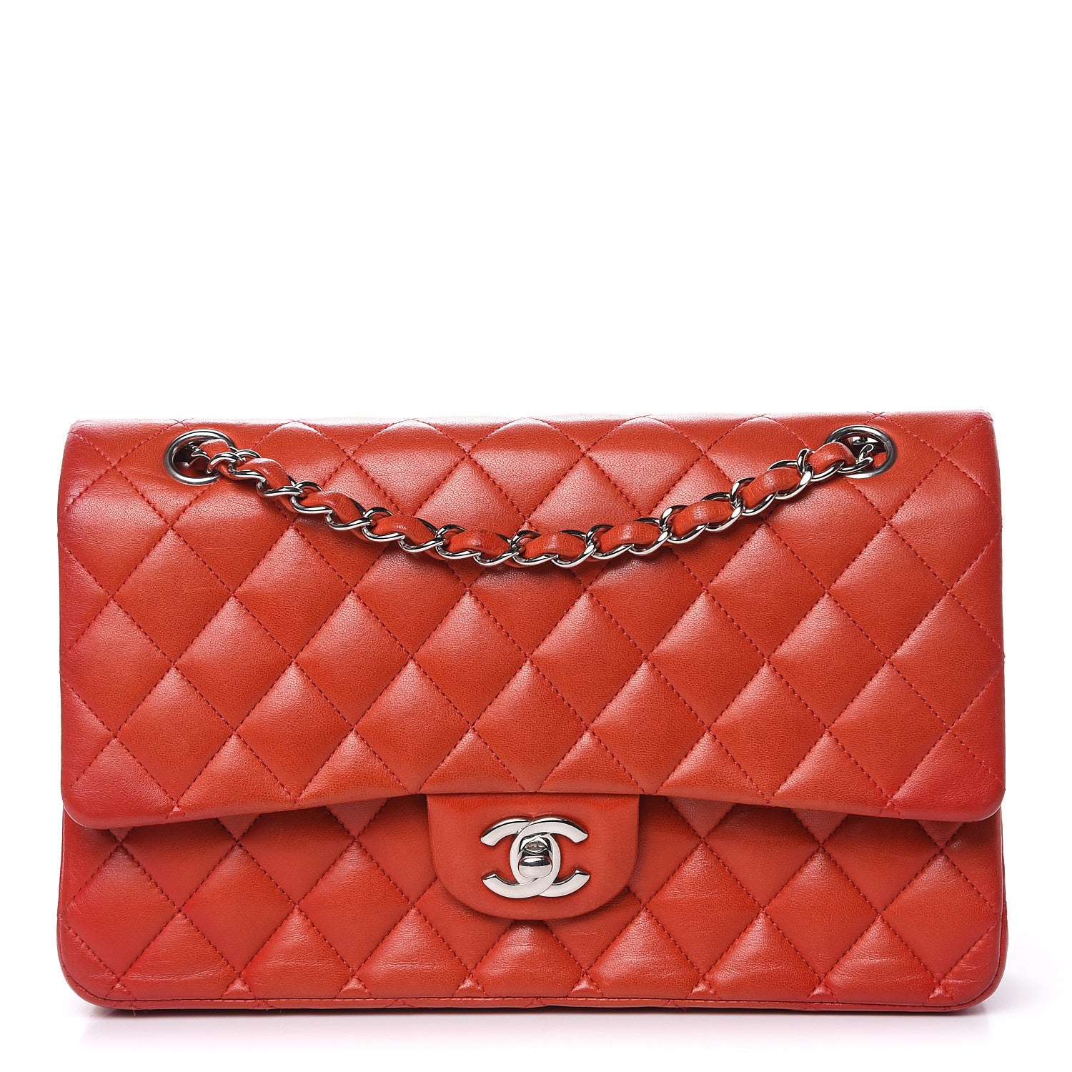 Chanel Lambskin Quilted Medium Double Flap Red 1 of 19