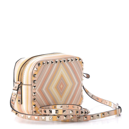 Valentino Garavani Vitello Native Couture 1975 Rockstud Camera Crossbody Bag Orange Multicolor 3 of 9