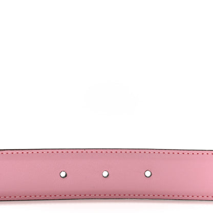 Gucci Plutone Calfskin Enamel Crystal Square G Snake 30mm Belt 80 32 Sugar Pink 3 of 6