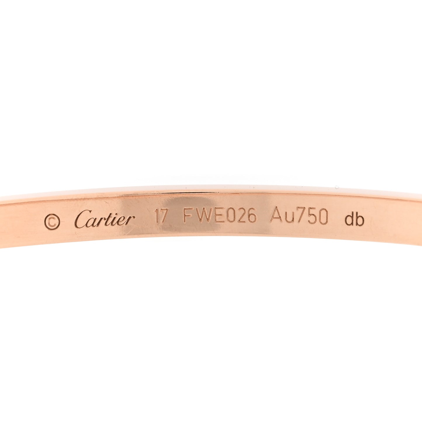 18K Pink Gold Small LOVE Bracelet 17