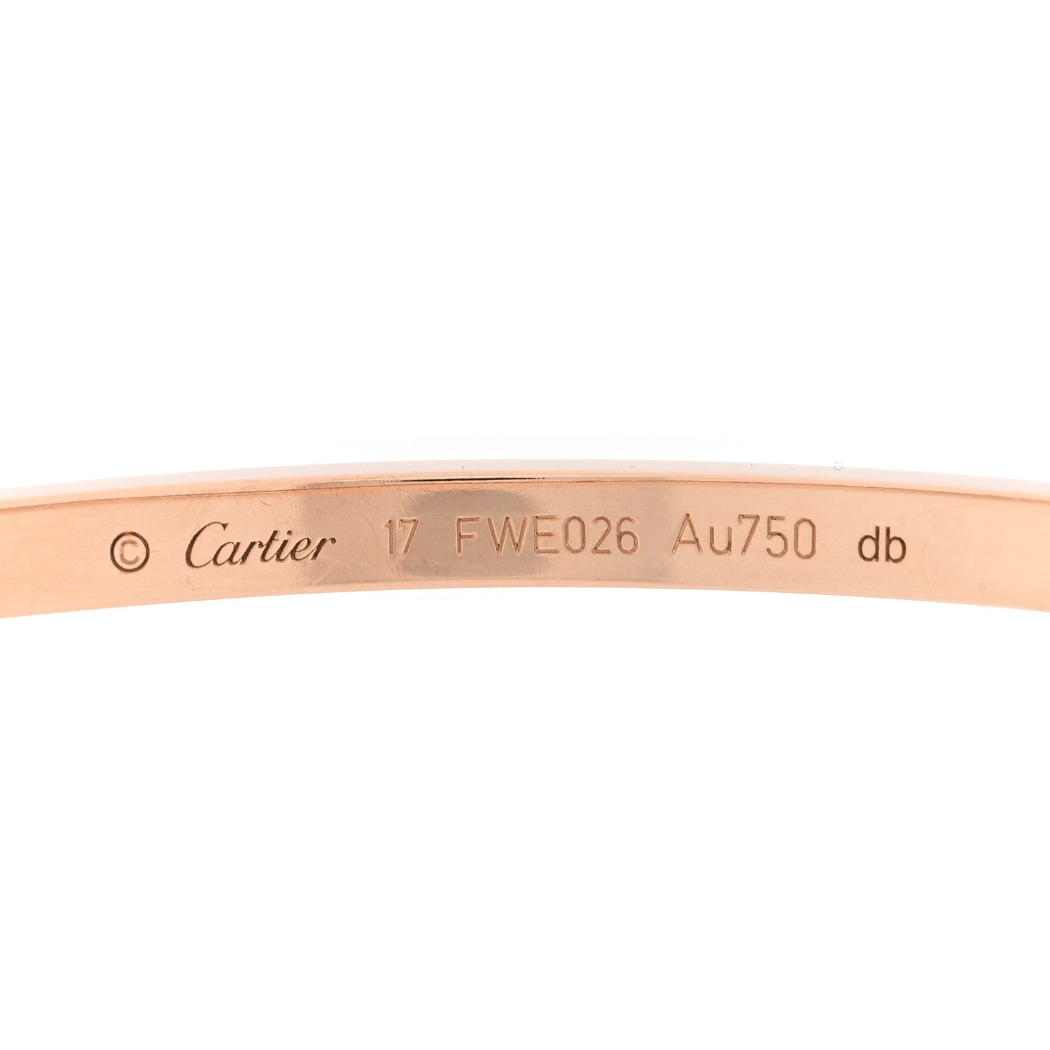 Cartier 18K Pink Gold Small LOVE Bracelet 17 3 of 6