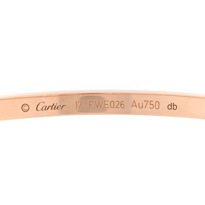 Cartier 18K Pink Gold Small LOVE Bracelet 17 3 of 6