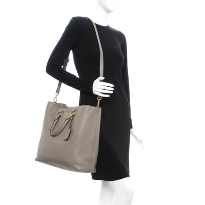 Prada Vitello Daino Tote Argilla 2 of 13