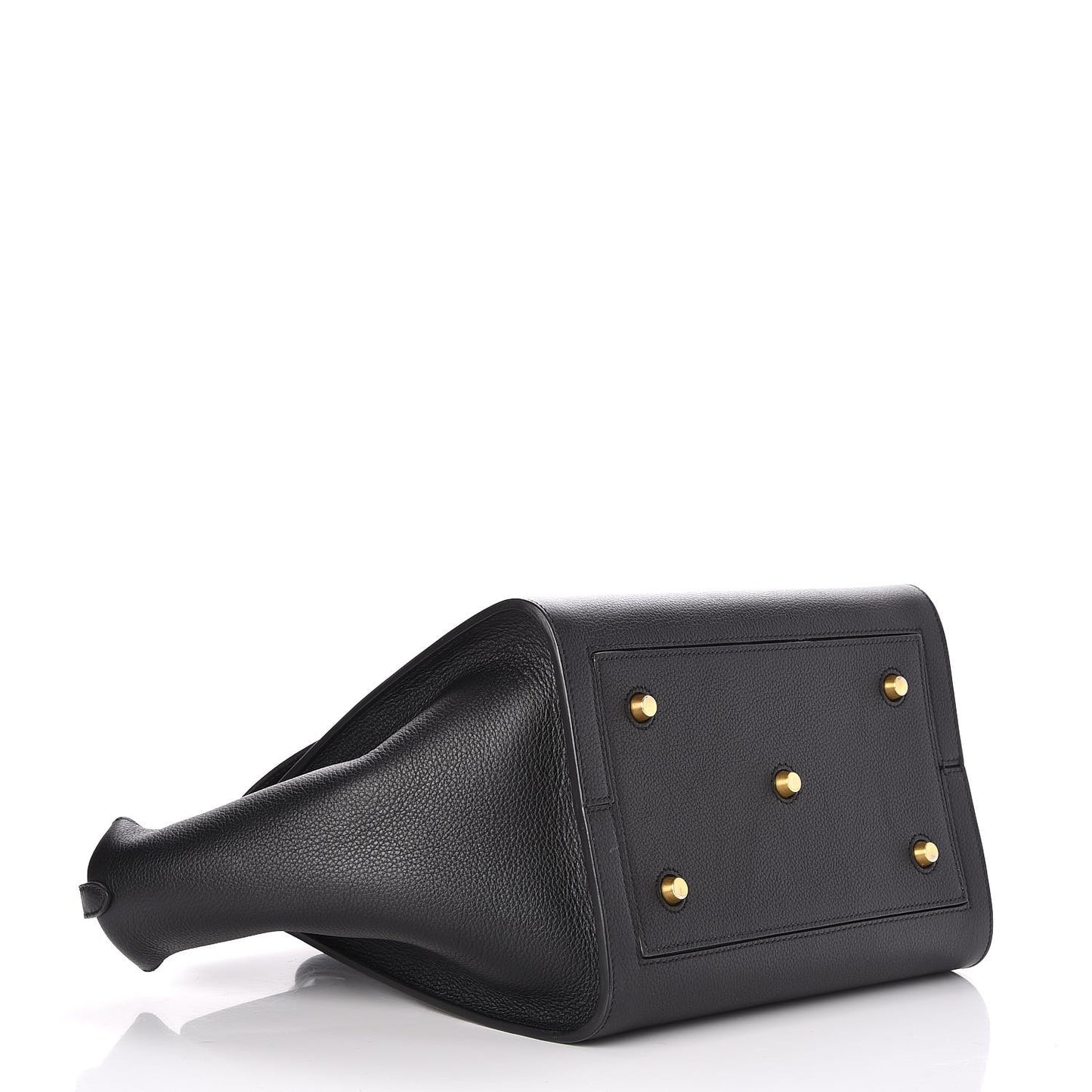 Crisped Calfskin Small Tie Knot Tote Black