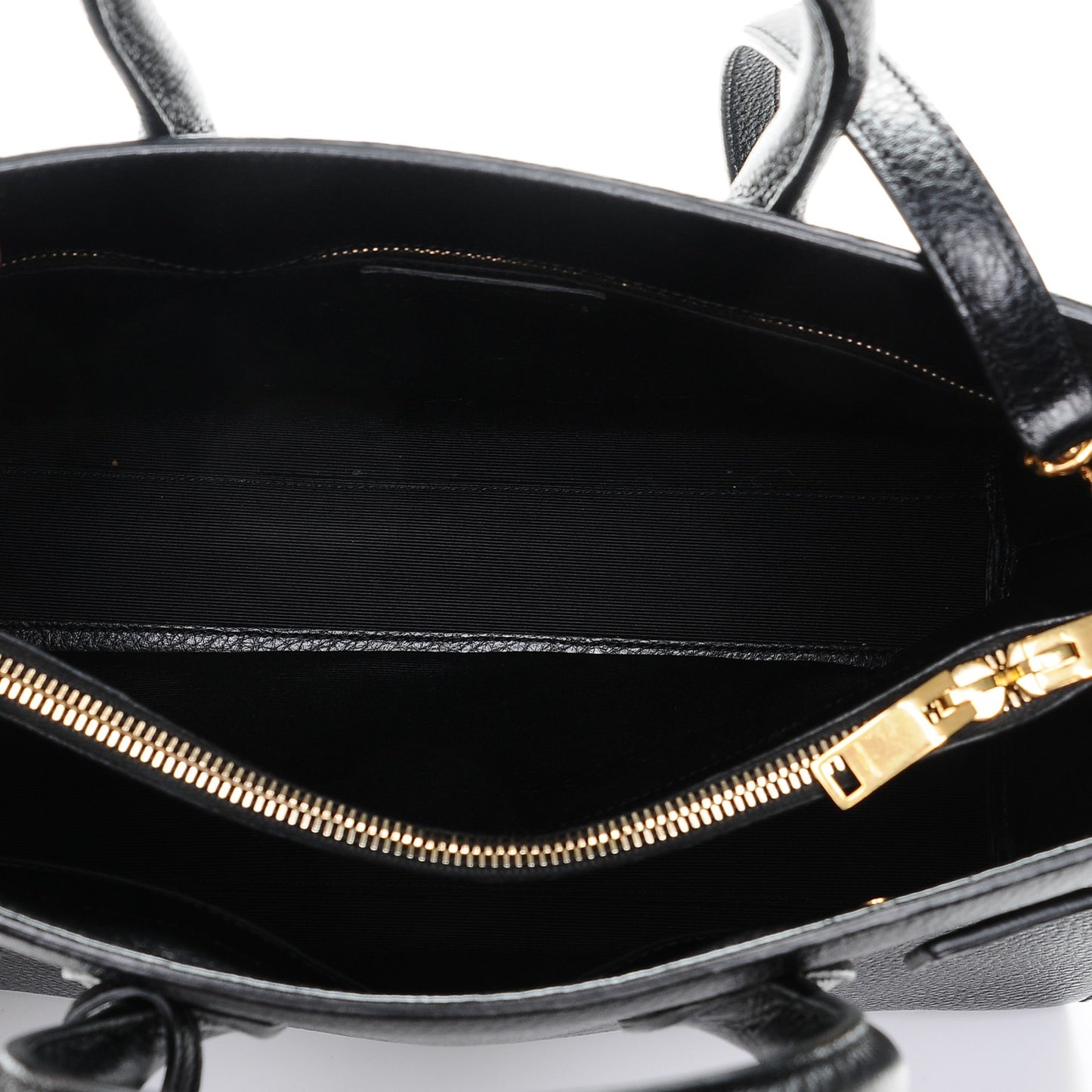 Grained Calfskin Small Sac De Jour Black
